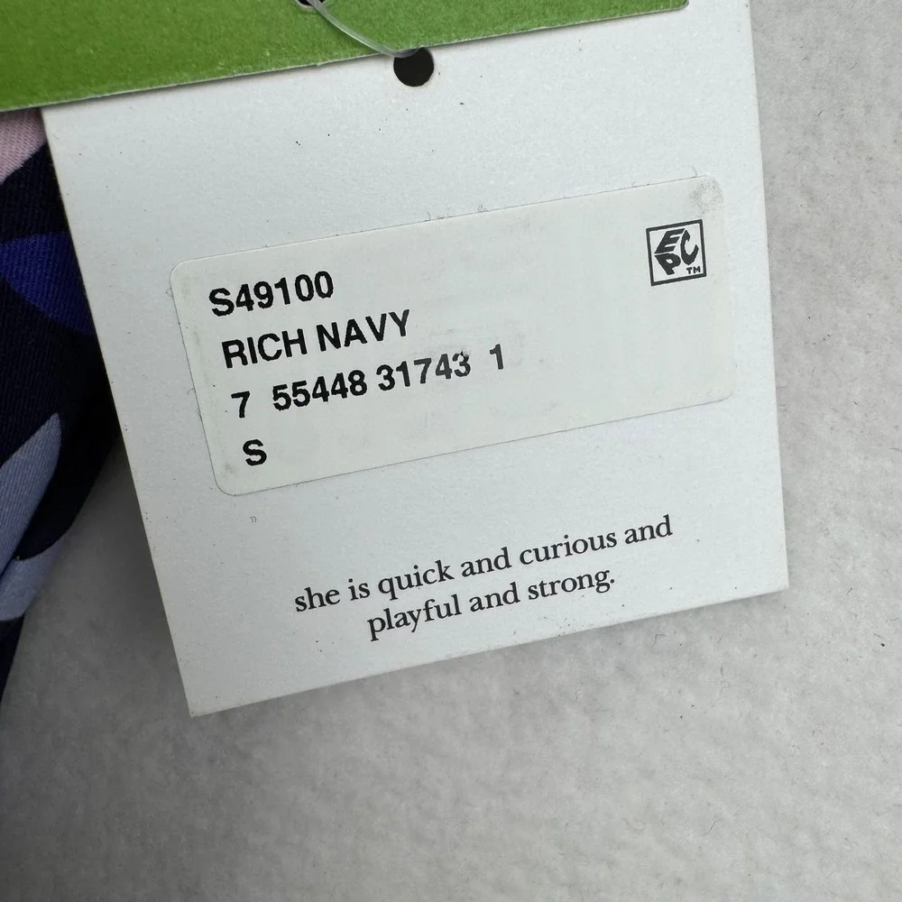 Kate Spade New York Rich Navy Floral Cutout One-Piece Swimsuit Size Small‎